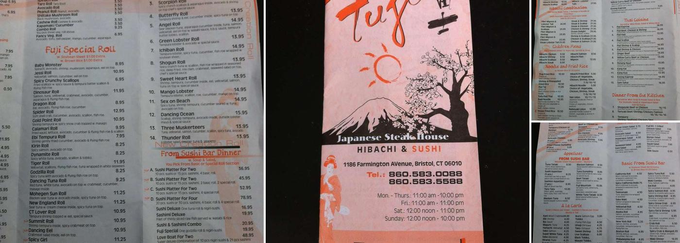 Fuji Japanese Steakhouse Menu