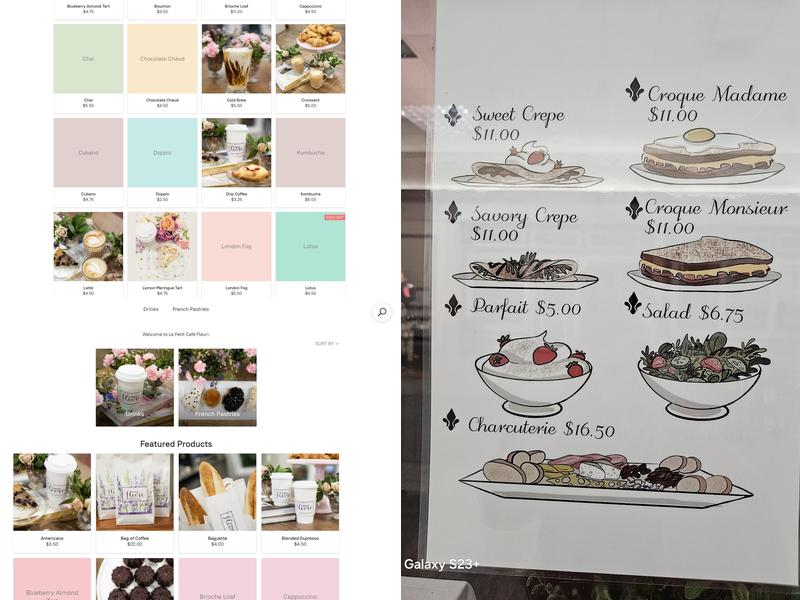 Le Petit Cafè Fleuri Menu