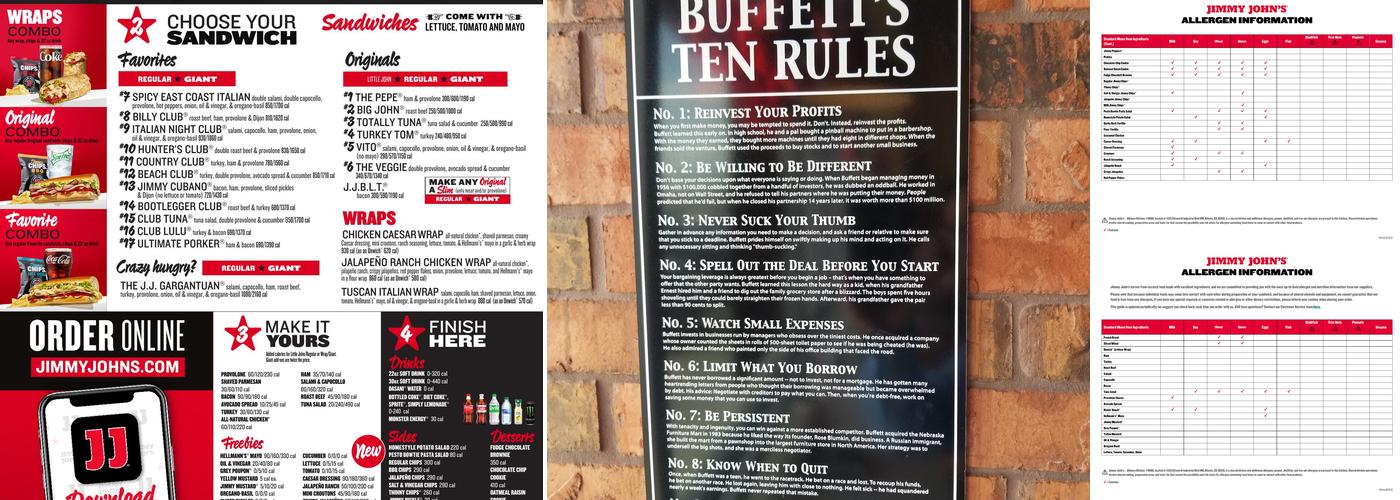 Jimmy John's Menu