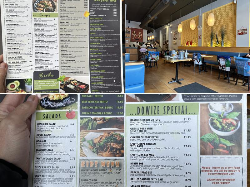 Dowize Bistro Menu