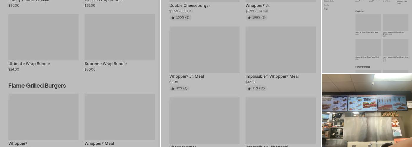 Burger King Menu