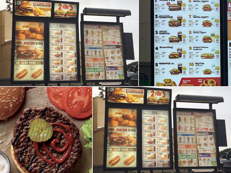 Burger King Menu