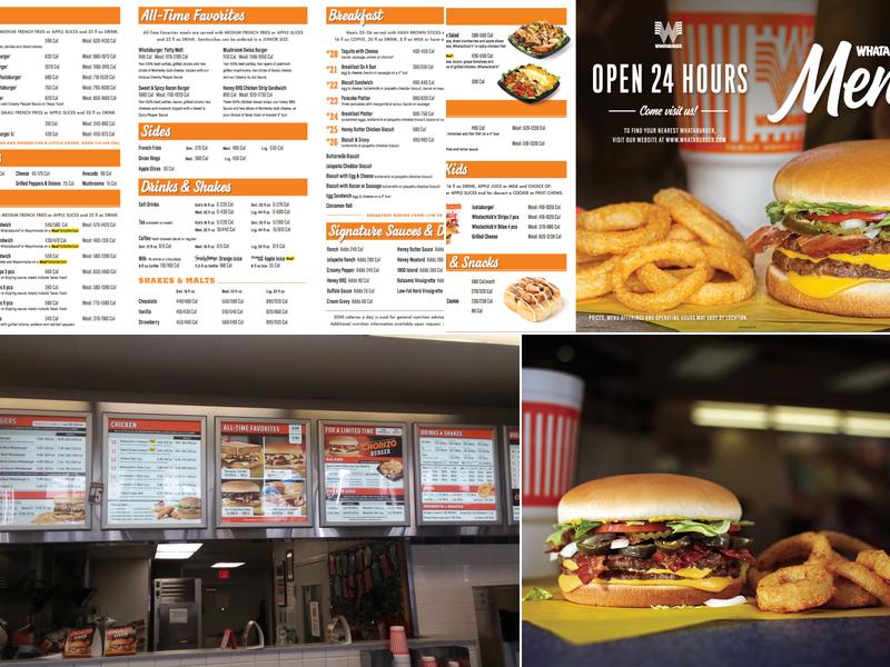 Whataburger Menu