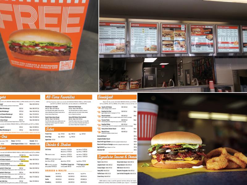 Whataburger Menu