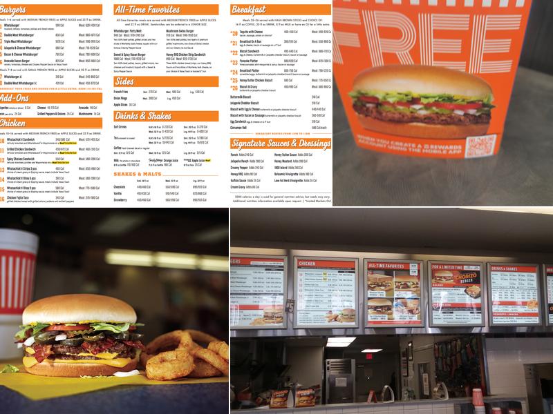Whataburger Menu