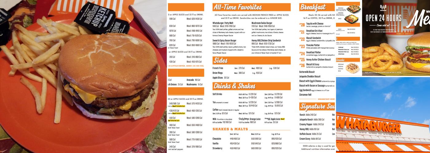 Whataburger Menu