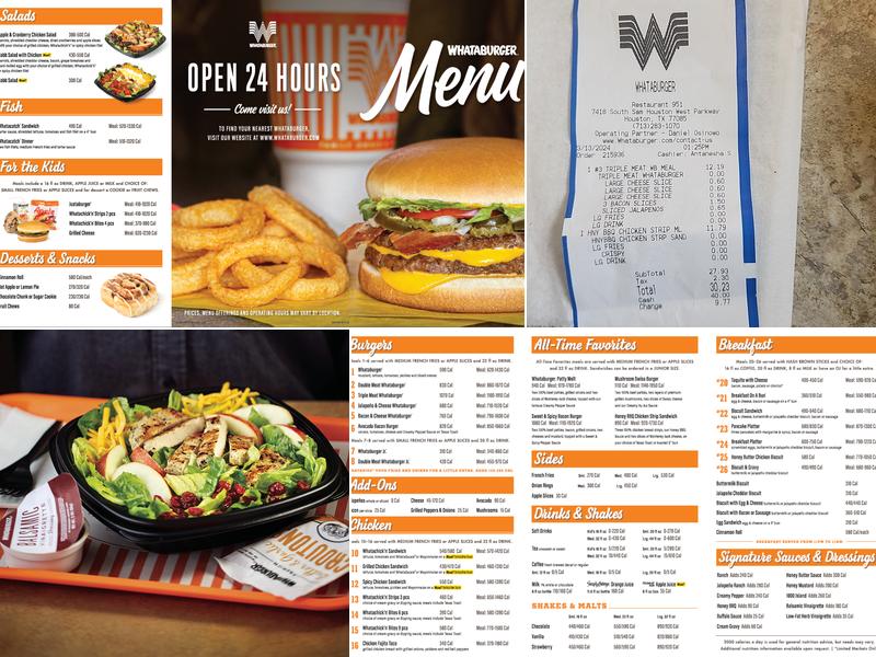Whataburger Menu