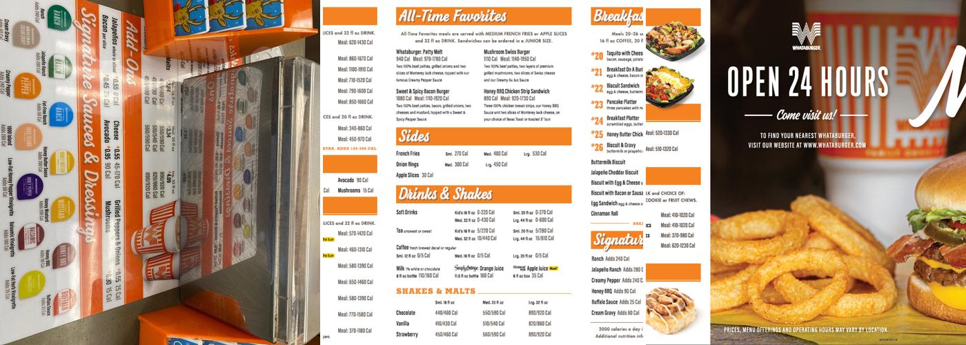Whataburger Menu