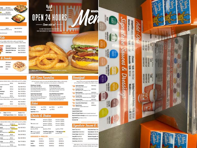 Whataburger Menu