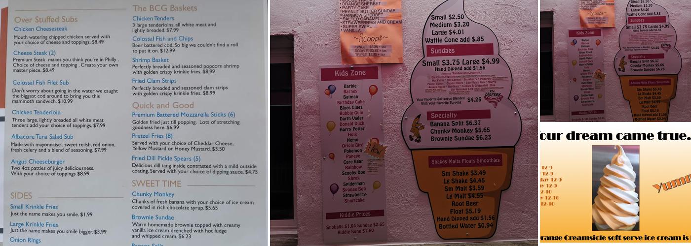 The Big Chill & Grill Menu