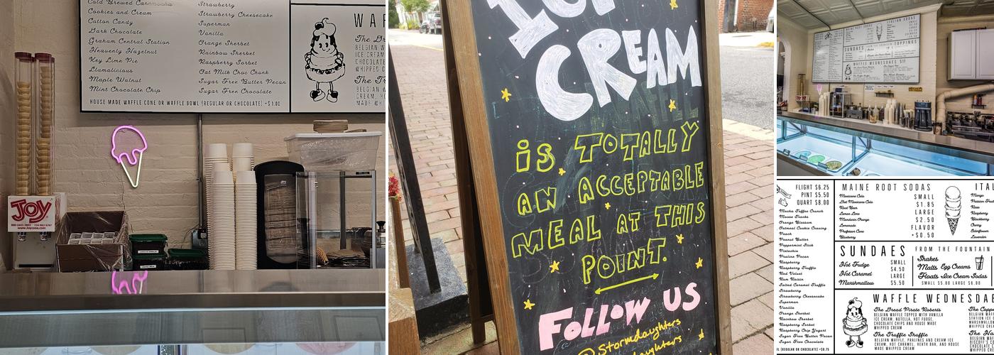 Storm and Daughters Ice Cream Menu