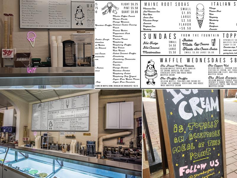 Storm and Daughters Ice Cream Menu