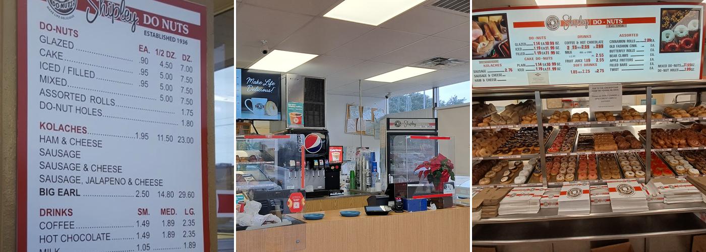Shipley Do-Nuts Menu