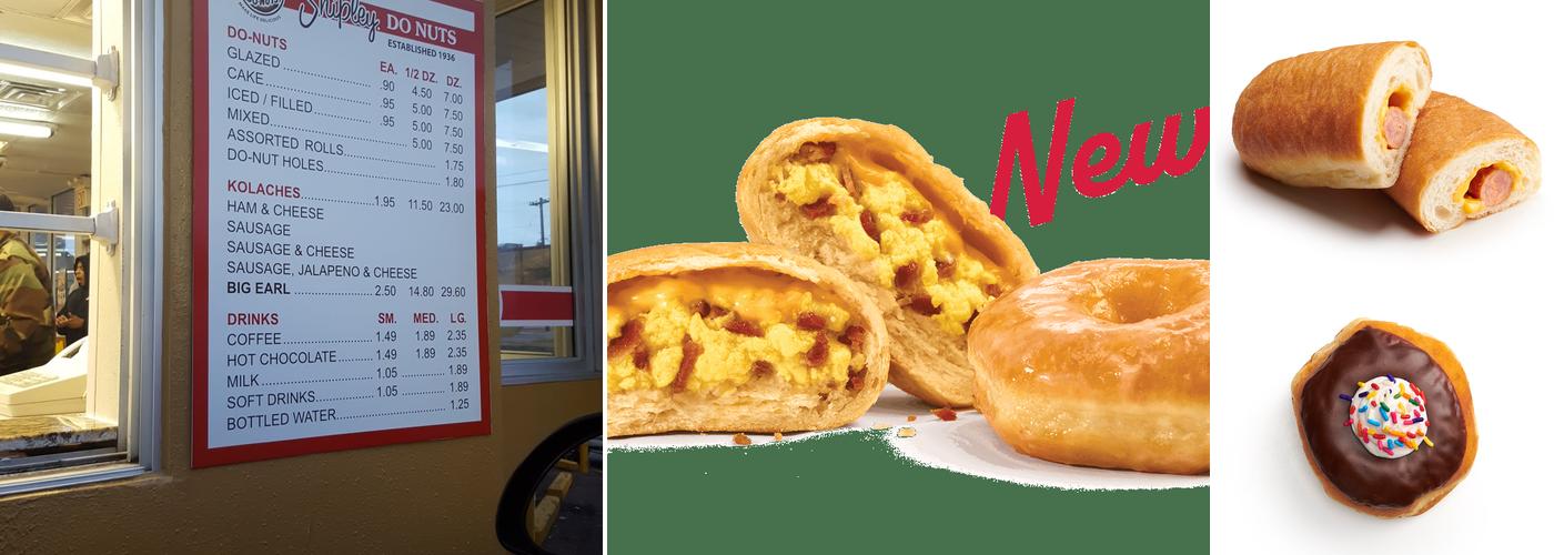 Shipley Do-Nuts Menu