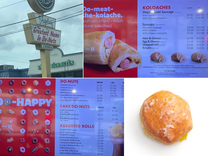 Shipley Do-Nuts Menu
