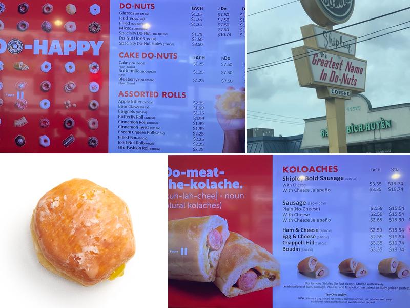 Shipley Do-Nuts Menu