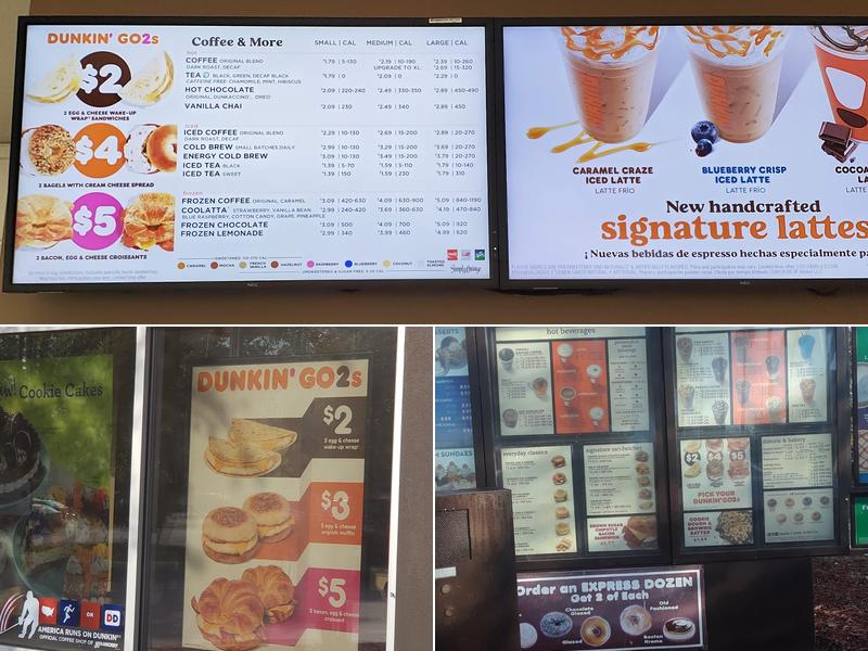 Dunkin' Menu