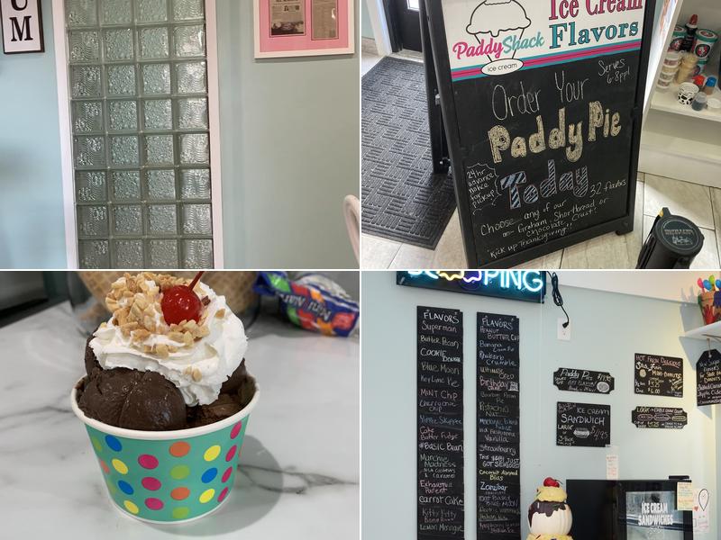 PaddyShack Ice Cream Menu