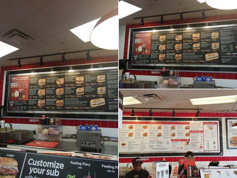 Firehouse Subs Lake Buena Vista Menu