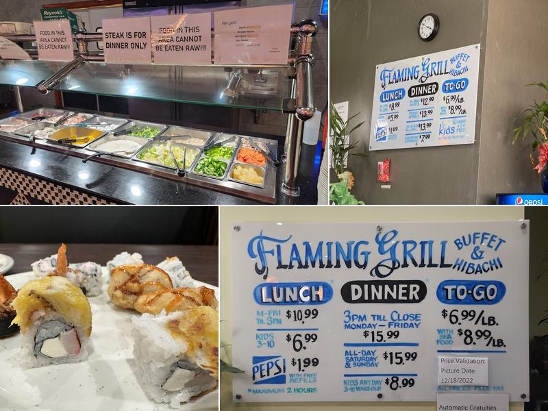 Flaming Grill Buffet Menu