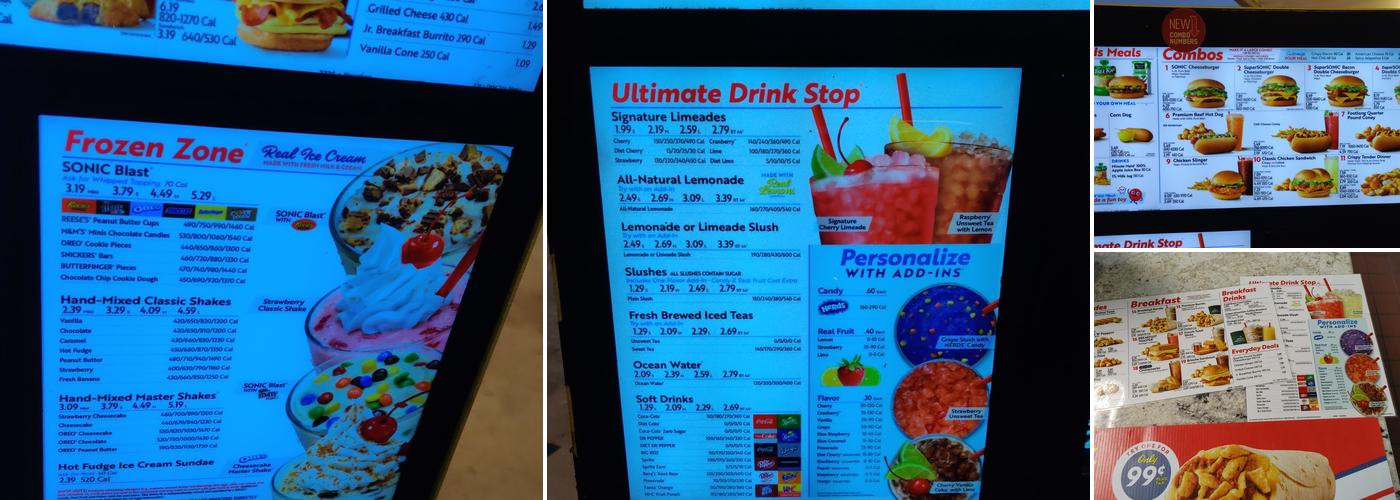 Sonic Drive-In Menu