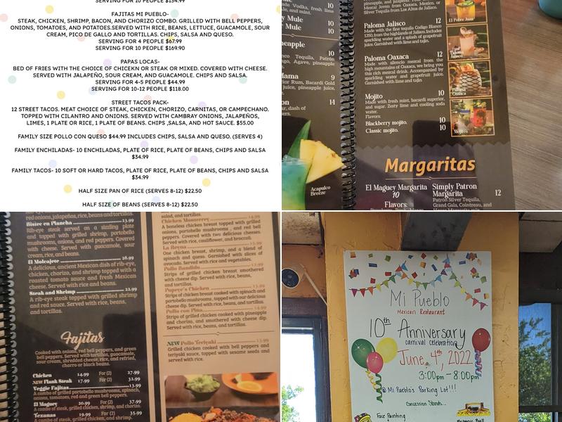 Mi Pueblo Mexican Restaurant Menu