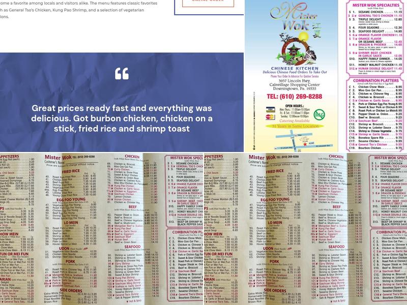 Mister Wok Chinese Kitchen Menu