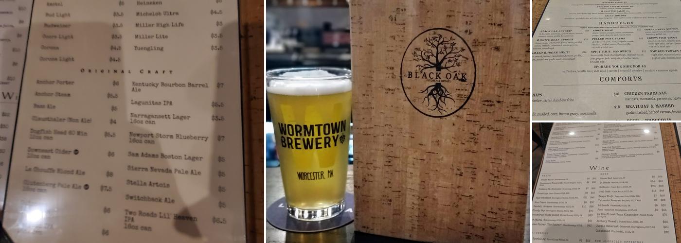 Black Oak Kitchen & Drinks Menu