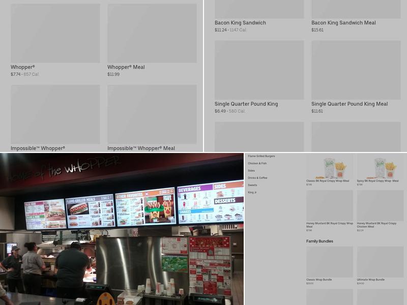 Burger King Menu