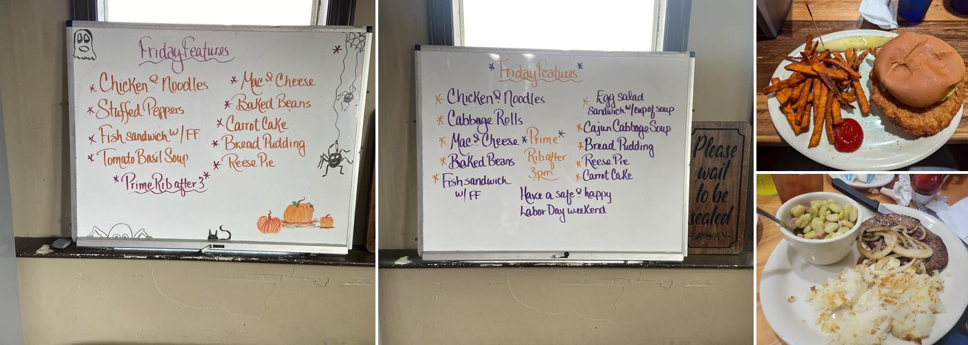 MARY B's Diner Menu
