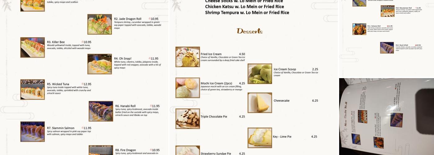 Chopsticks Menu