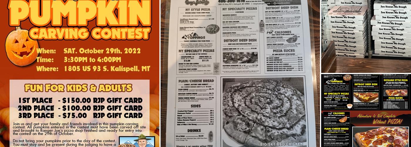 Ranger Joe's Pizza Menu