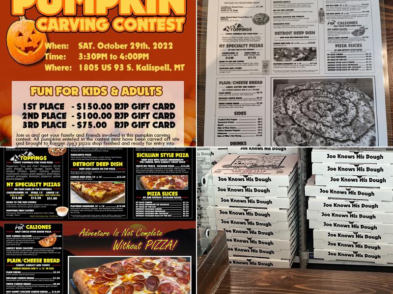 Ranger Joe's Pizza Menu
