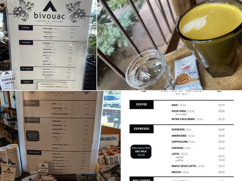 Bivouac Coffee Menu
