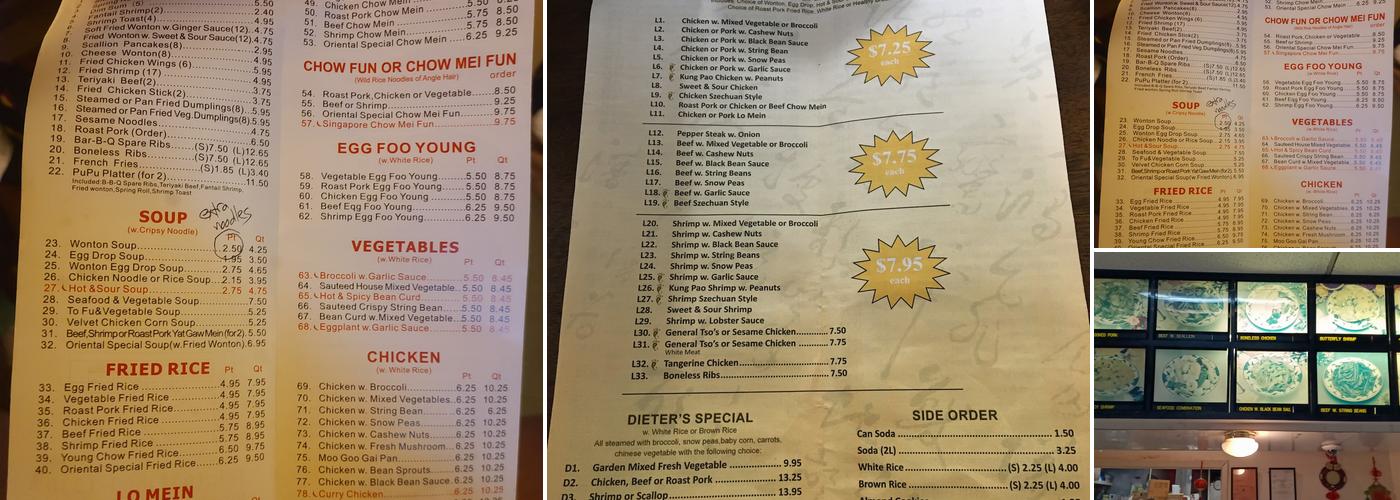 Oriental Kitchen Menu