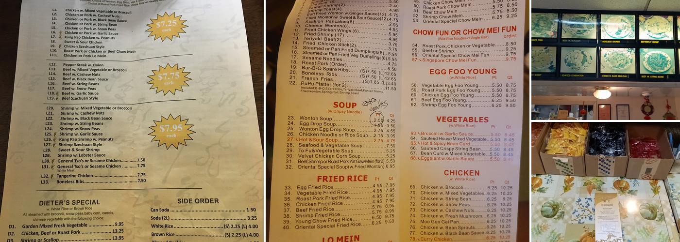 Oriental Kitchen Menu