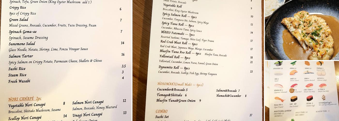 MARU Menu