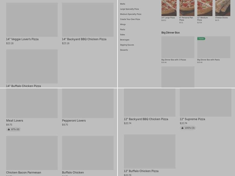 Pizza Hut Menu