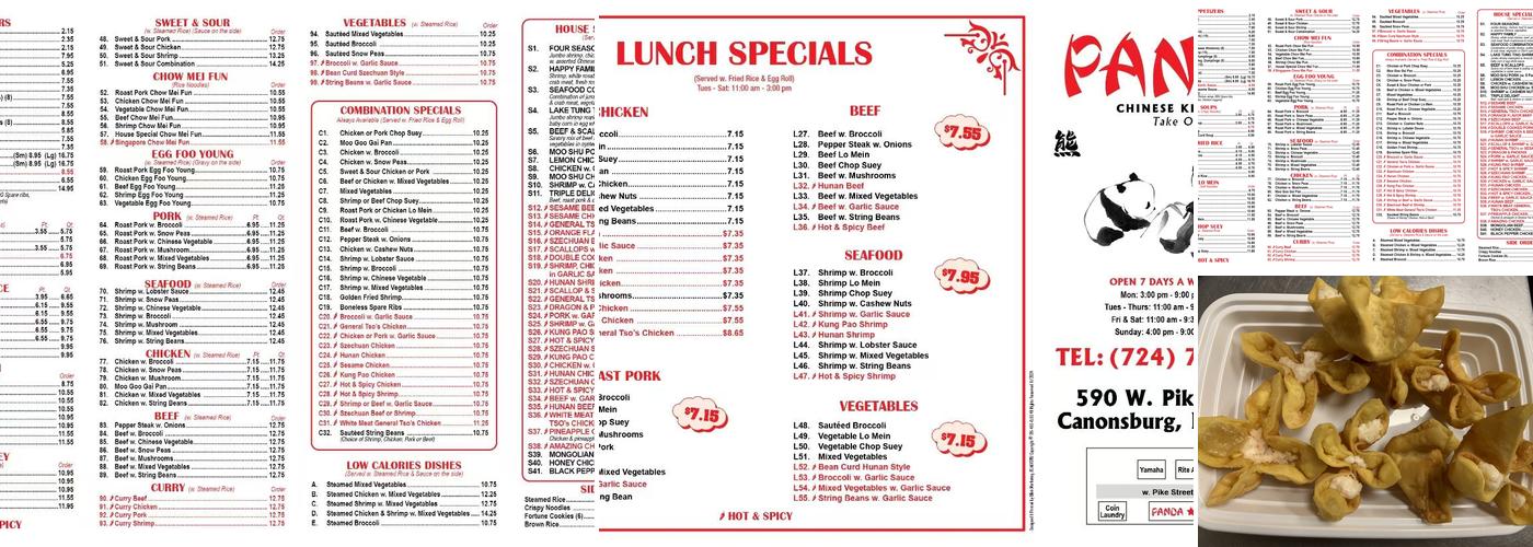 Panda Chinese Kitchen Menu