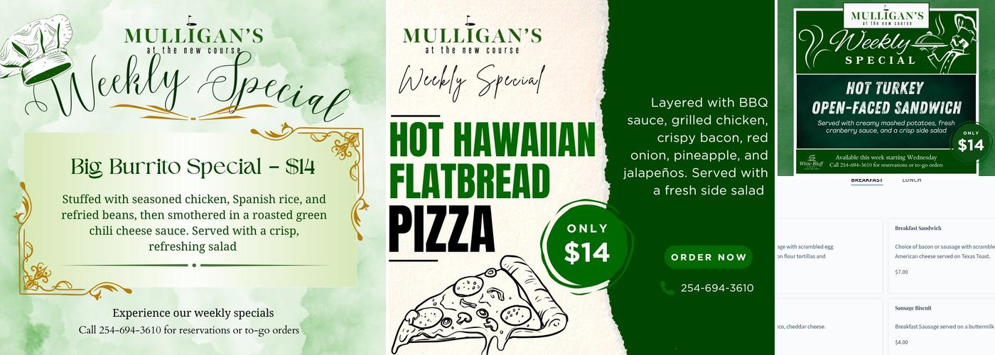 Mulligan’s Menu
