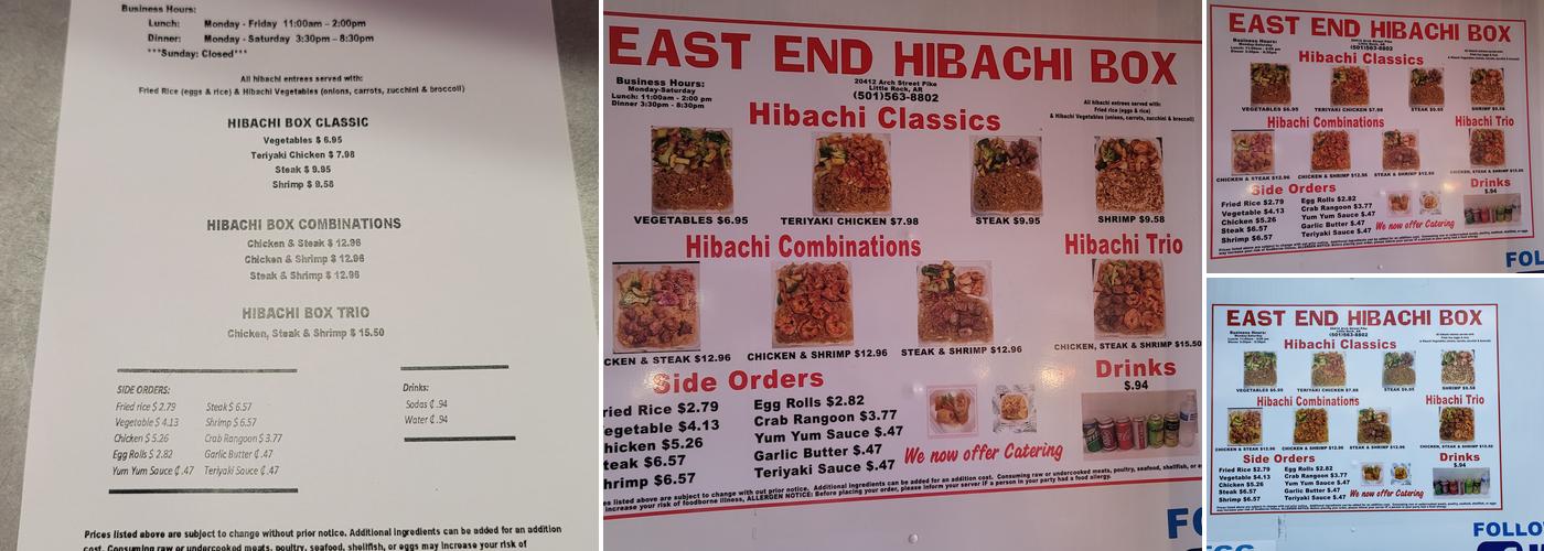 Hibachi Box Menu