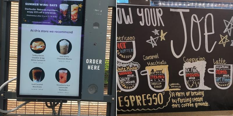 Starbucks Menu