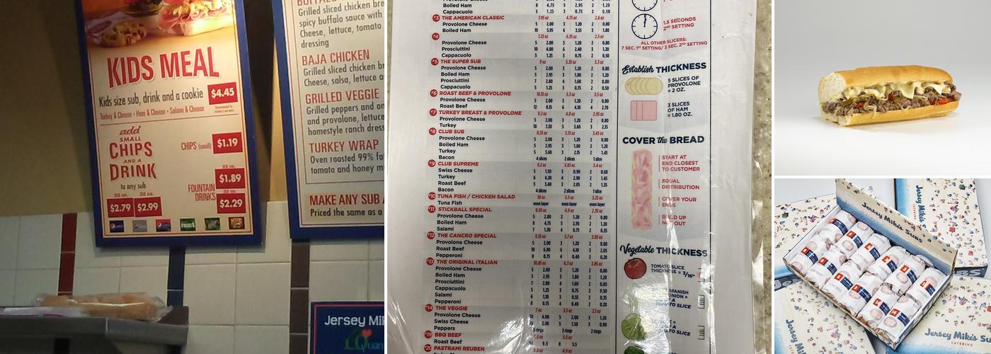 Jersey Mike's Subs Menu