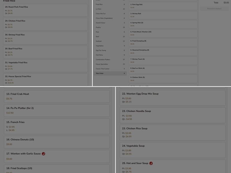 Forbidden City Chinese Restaurant Menu