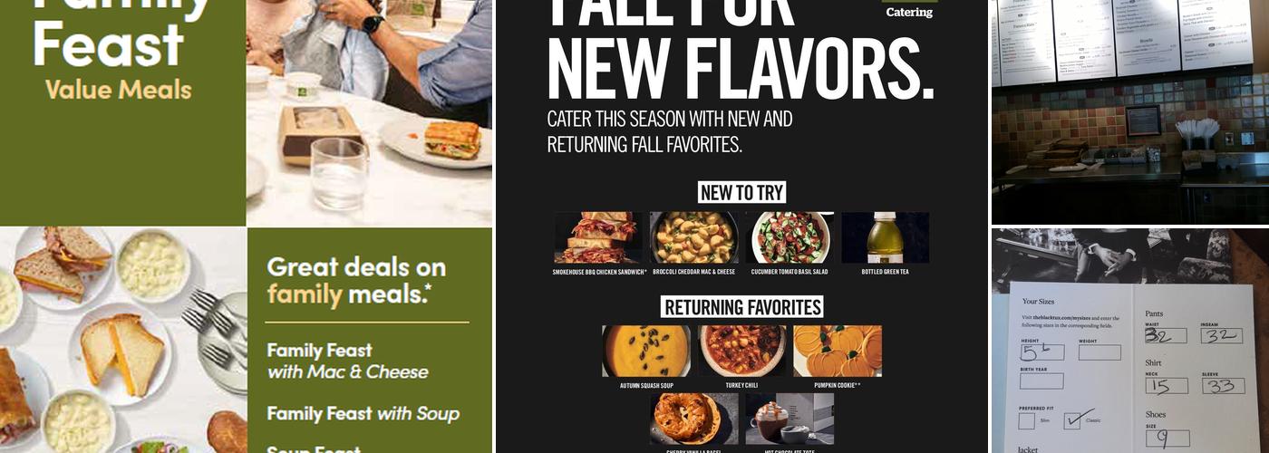 Panera Bread Menu
