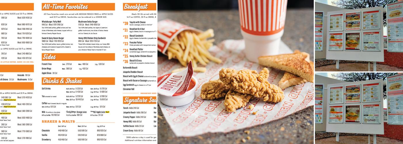 Whataburger Menu