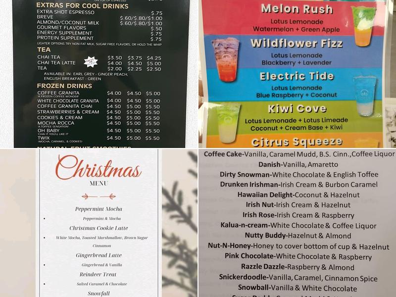 Mel's Mudd Coffee & Espresso Menu