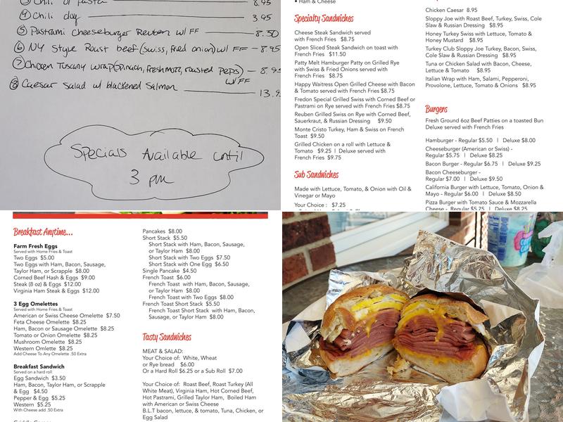 Fredon Deli & Pizza Menu