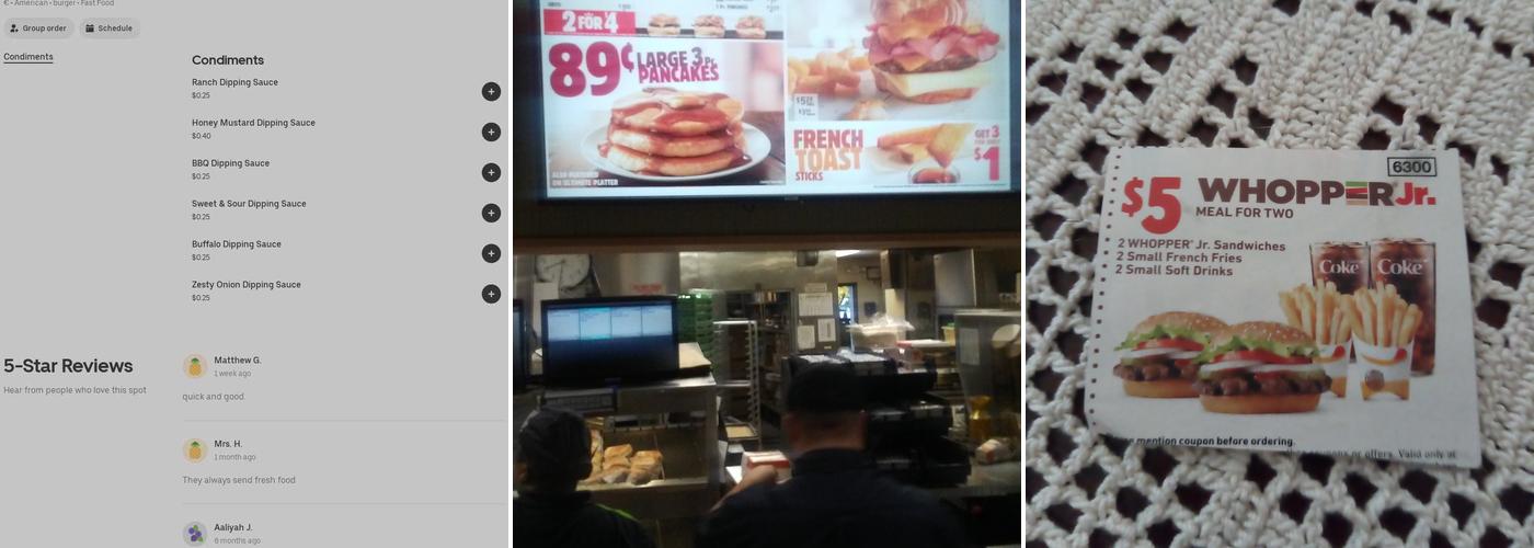 Burger King Menu