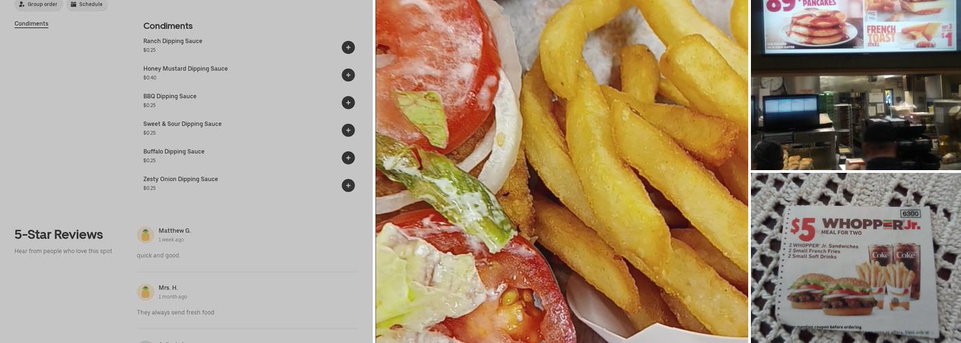 Burger King Menu